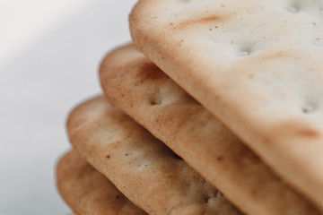 Crackers. Selective focus