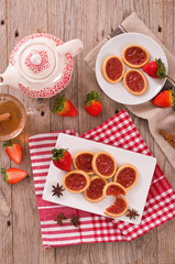 Strawberry tartlets. 