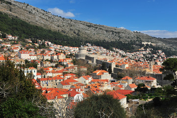 Scenic view on Dubrovnik old town