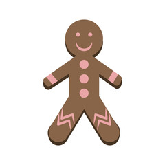 Gingerbread cookie isolated icon vector illustration graphic design