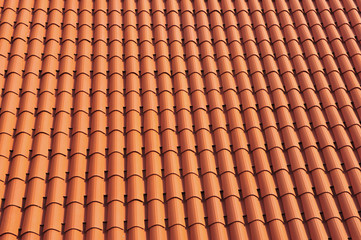 Terracota roof tile background