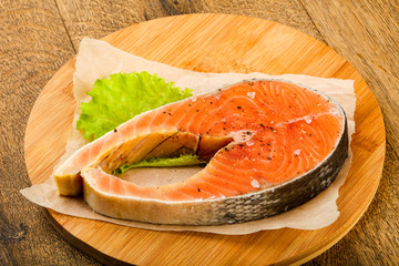 Raw salmon