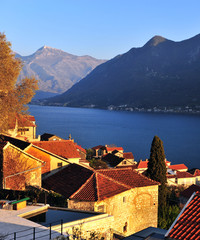 Scenic view of the bay of Kotor