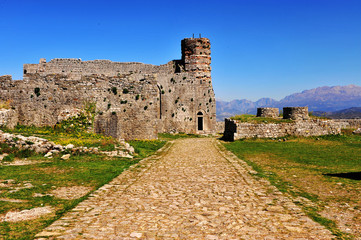 Fototapeta na wymiar Entrance to the fort, Shkoder, Albania