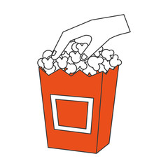 Pop corn bag icon vector illustration graphic design