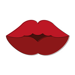 Beautiful womens lips icon vector illustration graphic design