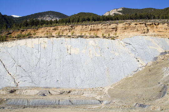 Dinosaur footprints in Fumanya, Spain.