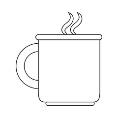 Hot coffee cup icon vector illustration graphic design