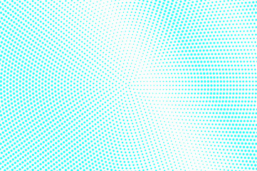 Blue white dotted halftone. Halftone vector background. Shiny diagonal dotted gradient.