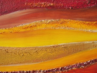 Malkunst - warme Farben fließen ineinander