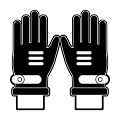 Winter gloves isolated icon vector illustration graphic design