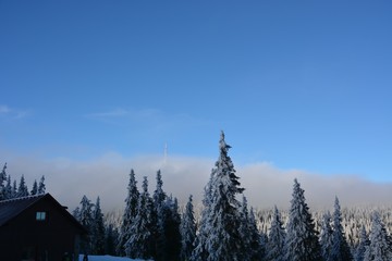 cloudy mountain summit