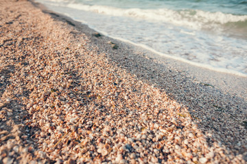 Coast of the sea and wave.