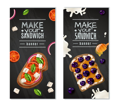 Sandwiches Vertical Banners