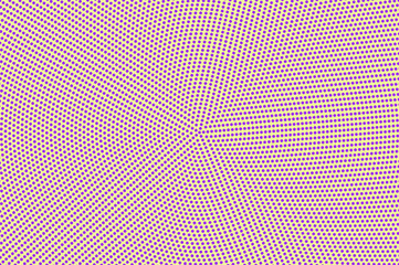 Purple yellow dotted halftone. Halftone vector background. Frequent micro dotted pattern.