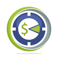 icon logo with the concept of tax target