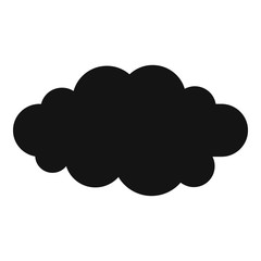 Luminous translucent cloud icon. Simple illustration of luminous translucent cloud vector icon for web