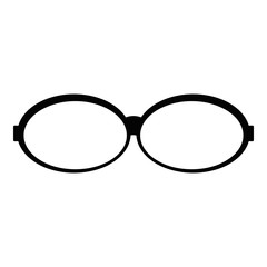 Oval glasses icon. Simple illustration of oval glasses vector icon for web