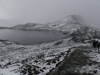 Glacier de Pastoruri à Huaraz dans la Cordillère des Andes au Pérou