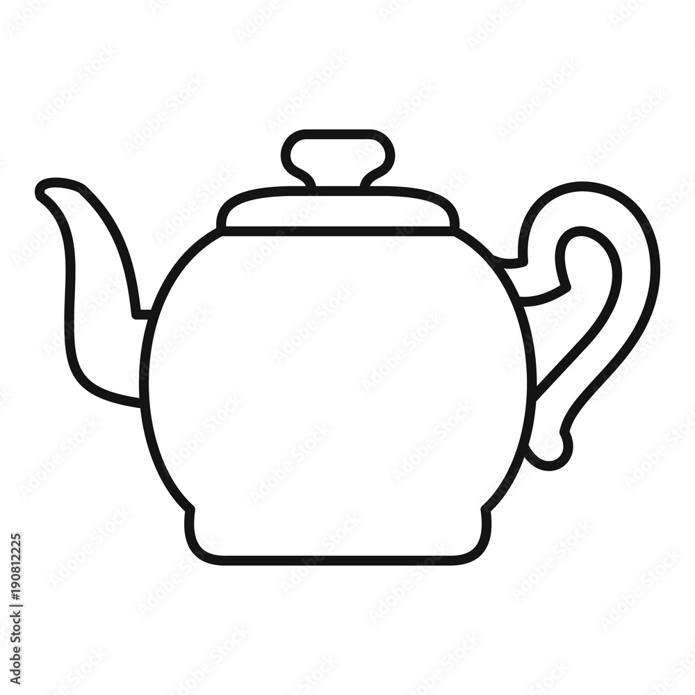 Poster teapot with cap icon. outline illustration of teapot with cap vector icon for web