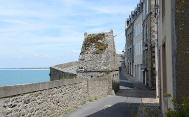 Fototapeta na wymiar Stadtmauer von Granville, Normandie