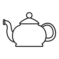 Closed teapot icon. Outline illustration of closed teapot vector icon for web