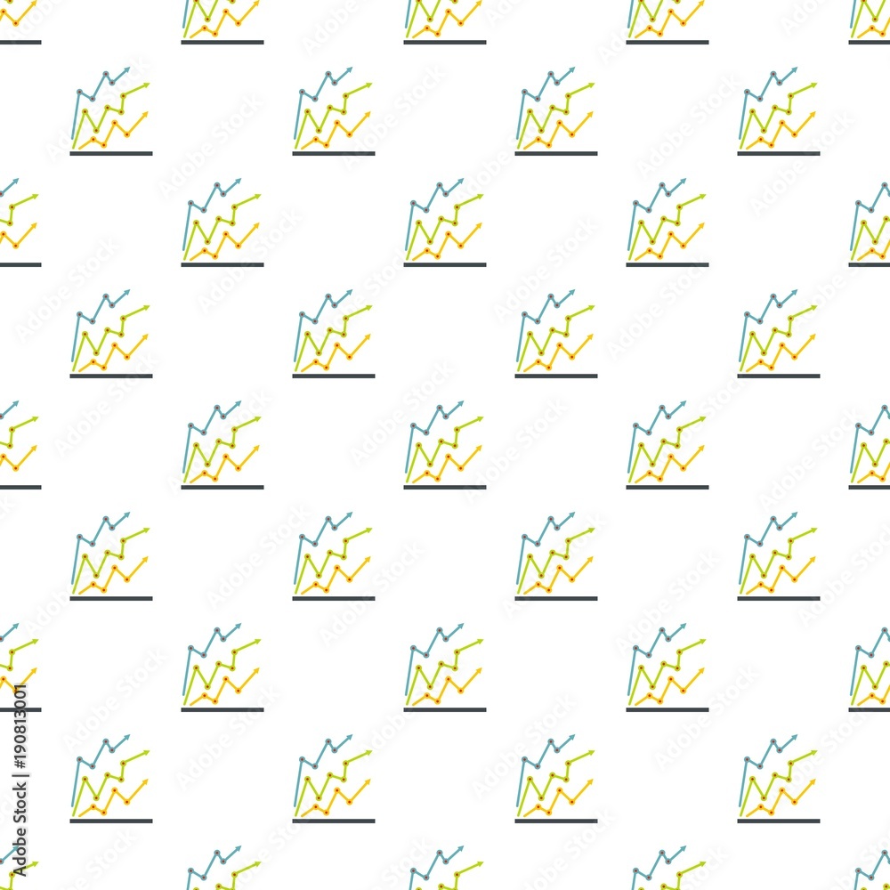 Poster chart pattern seamless in flat style for any design