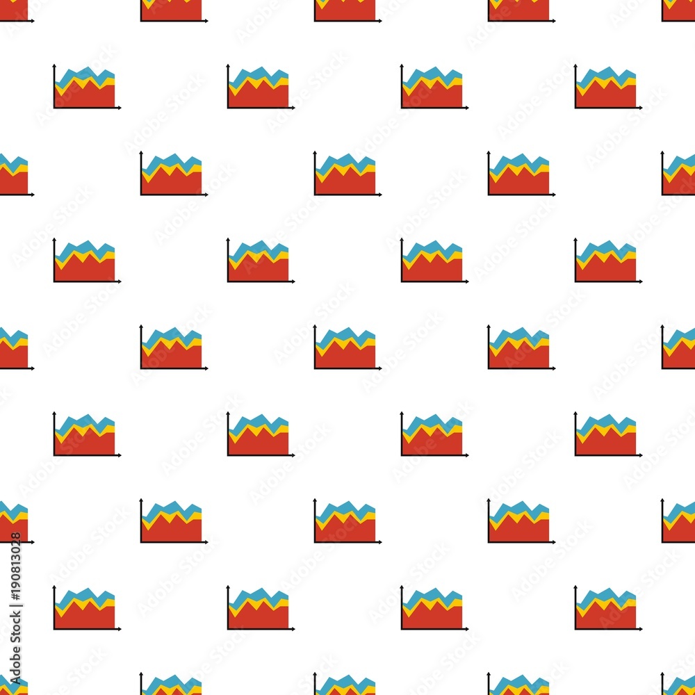 Poster business graph pattern seamless in flat style for any design