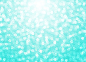 Abstract blue bokeh background with light. Vector illustration.