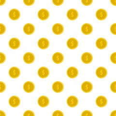Fototapeta premium Design coin pattern seamless in flat style for any design