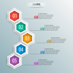 Abstract 3D Paper Infographics