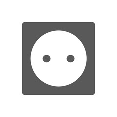 Fototapeta premium Power socket icon. Black simple illustration of power socket vector icon isolated on white background