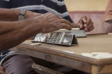 Fototapeta premium Playing Dominos in Cienfuegos, Cuba