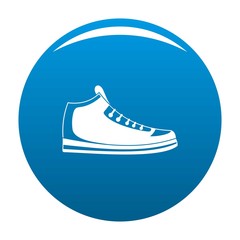 Sneakers icon vector blue circle isolated on white background 