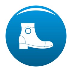 Woman shoes icon vector blue circle isolated on white background 