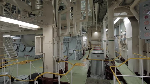 Unmanned engine room of ship