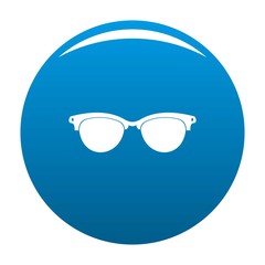 Eyeglasses for blind icon vector blue circle isolated on white background 