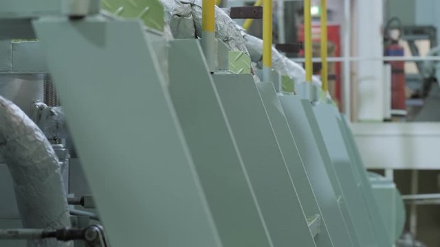 Vibration close to large diesel engine of ship