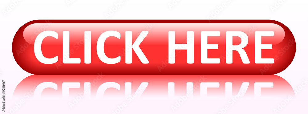 Aufkleber click here red button - stock vector