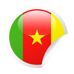 Cameroon Flag Vector Round Corner Paper Icon