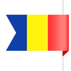 Chad Flag Vector Bookmark Icon