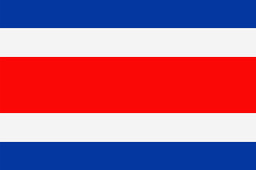 Costa Rica Flag Vector Flat Icon