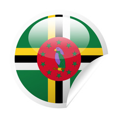 Dominica Flag Vector Round Corner Paper Icon