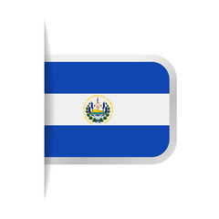 El salvador Flag Vector Bookmark Icon