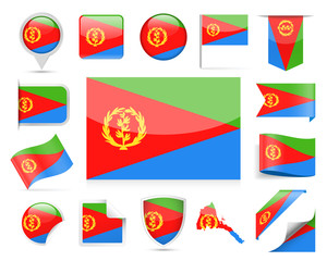 Eritrea Flag Vector Set