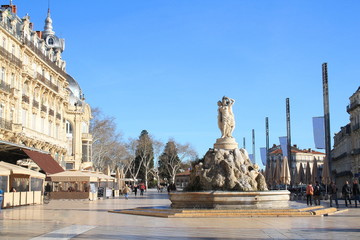 Fototapeta na wymiar Place de la Comédie à Montpellier, Hérault, Occitanie, France