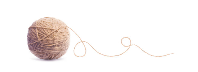 Blue ball of Threads wool yarn