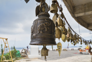Thai bells gold color religion Buddhism