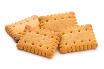 Tasty cookies biscuits on the  isolated background.