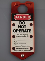 Do Not Operate Tag